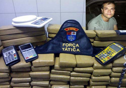 PM prende suspeito de tráfico com 156 quilos de maconha prensada