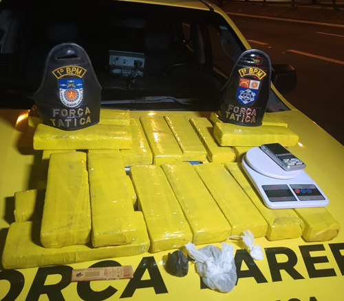 Polícia apreende 16 kg de droga escondidos em caixa de papelão no Vergel