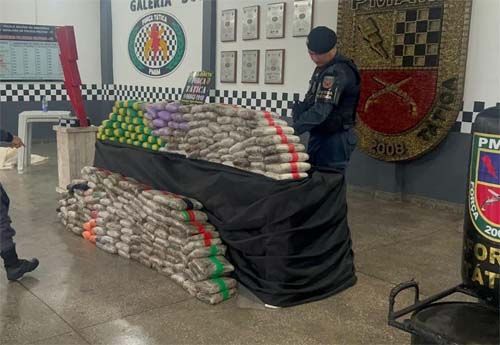 Polícia Militar descobre grande quantidade de drogas escondida em roda de caminhão na zona norte de Manaus