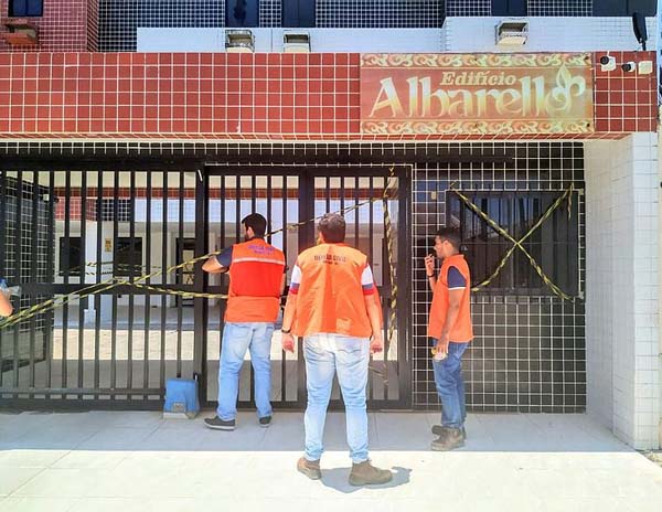 Defesa Civil interdita novo edifício com rachaduras no Pinheiro