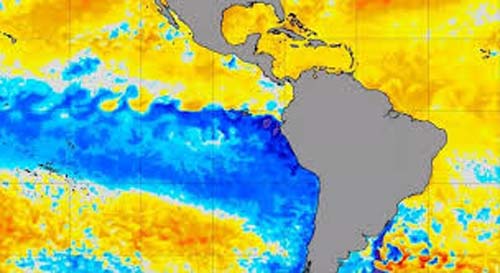 Pacífico está registrando anomalias de La Niña pela primeira vez este ano