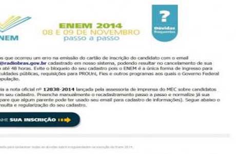 Golpe na internet usa mensagem sobre Enem para enganar usuários 
