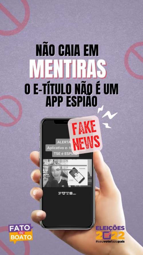 Justiça eleitoral diz que é falsa informação sobre aplicativo e-Título nas redes sociais