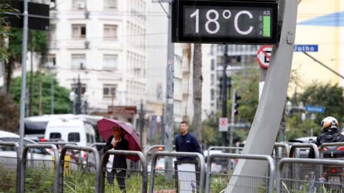 Frente fria derruba as temperaturas nesta semana; veja a previsão