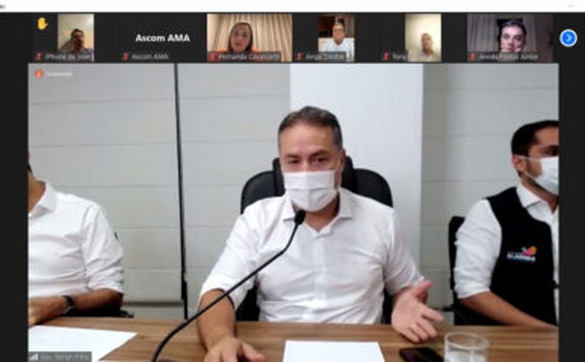 Após coletiva, prefeitos se reúnem com governador para discutir cenário da pandemia