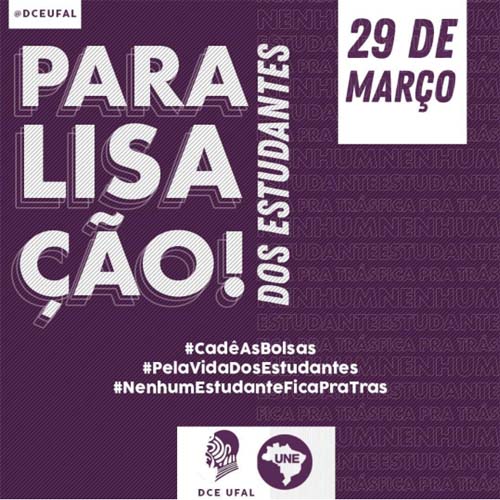 Estudantes da Ufal promovem paralisação nesta segunda