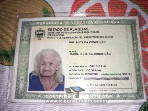 Anciã (que se supõe ser a mais velha do Brasil) mora em União dos Palmares