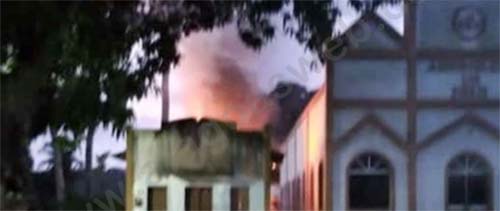 Incêndio destrói templo da Assembleia de Deus na Zona Rural de São Miguel dos Campos