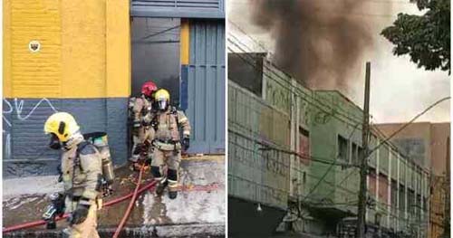 Incêndio de grandes proporções atinge supermercado em BH