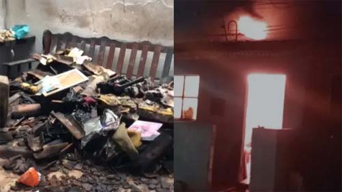 Incêndio destrói residência em Santa Amélia; família busca apoio após prejuízos