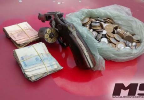 Assaltantes trocam tiros com policiais e um acaba ferido em Jacaré dos Homens