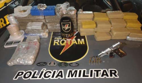 Operação conjunta da SSP e Rotam apreende 14,8 kg de maconha em Maceió