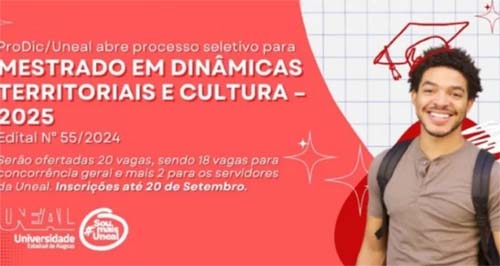 Uneal abre inscrições curso de mestrado do ProDiC; saiba mais!