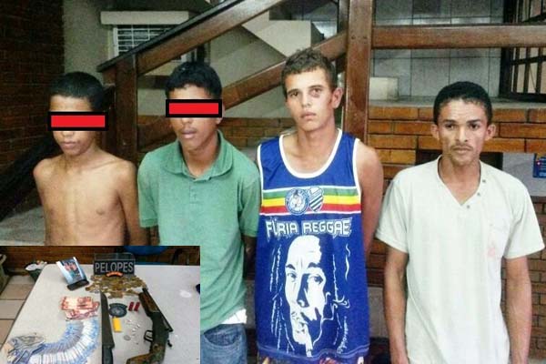 Polícia detém bando acusado de tráfico e porte de arma em Murici