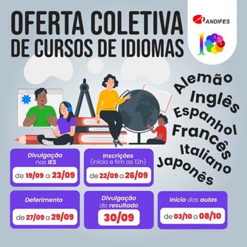 Rede Andifes Idiomas sem Fronteiras abre inscrições para seis cursos gratuitos