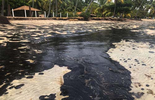Vazamento de petróleo pode continuar atingindo praias por tempo indeterminado