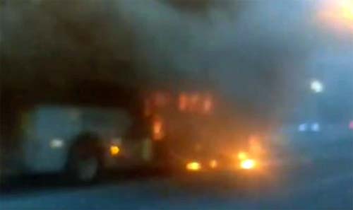 Ônibus são incendiados na Avenida Amazonas, em Belo Horizonte