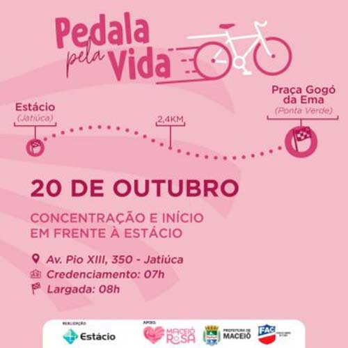 Domingo: Passeio ciclístico alerta sobre prevenção do câncer