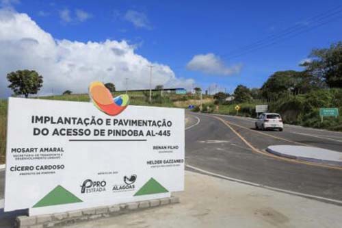 Alagoas atinge meta de asfaltar 100% dos acessos aos municípios