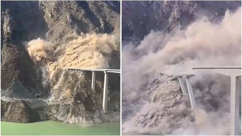 Estrutura de 758 metros colapsa na China após apresentar fissuras