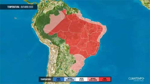 Teremos mais ondas de calor extremo em outubro? Confira previsão para todo o Brasil