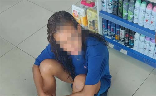 Casal quebra vidraçaria de farmácia e furta vários produtos; mulher é presa e confessa o ato criminoso