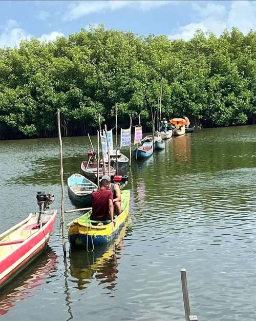 Pescadores fazem protesto para cobrar mais segurança na Lagoa Mundaú