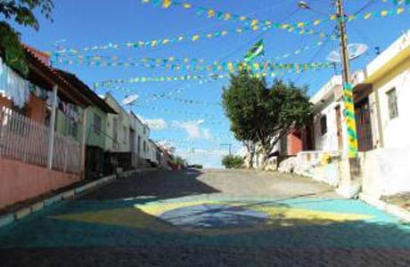 Ruas de União dos Palmares se enfeitam para a Copa do Mundo