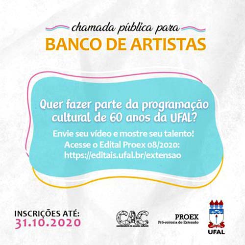 Universidade chama artistas para compor eventos dos 60 anos