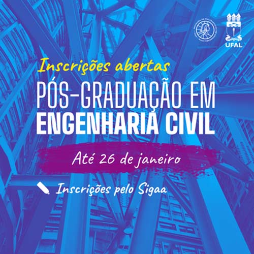 Inscrições Abertas: Mestrado e Doutorado em Engenharia Civil na UFAL