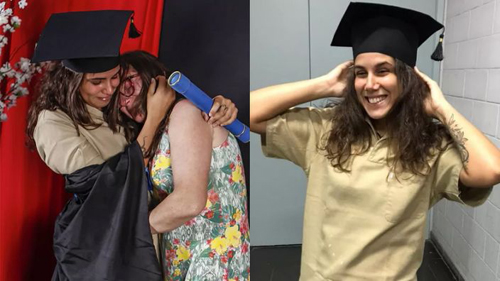 Universitária usa roupa de faxineira da mãe para homenageá-la em formatura