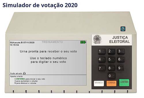 Eleitores podem treinar voto no simulador da urna eletrônica