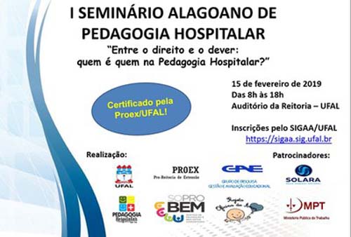 Ufal realiza seminário sobre pedagogia hospitalar