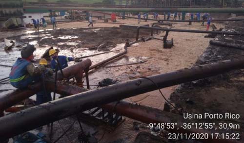 Usina Porto Rico é autuada por um vazamento de melaço no Rio Jequiá