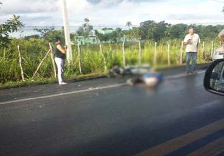 Motociclista tem cabeça esmagada por carreta na BR-316